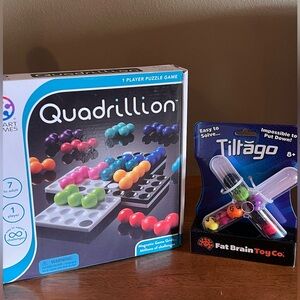 NEW Quadrillion & Tiltago Smart Games Fat Brain Toys Puzzle Fidget Brain Teaser